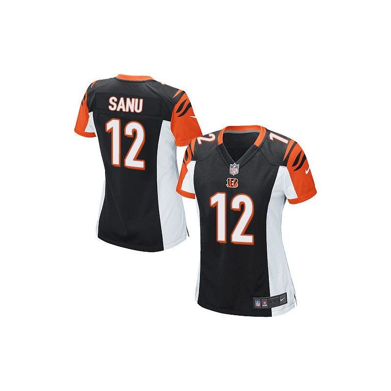 Cheap Mohamed Sanu Bengals Women Jersey From China Black Game #12