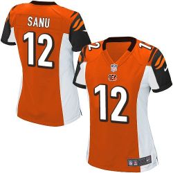 Cheap Mohamed Sanu Bengals Women Jersey From China Orange Game #12