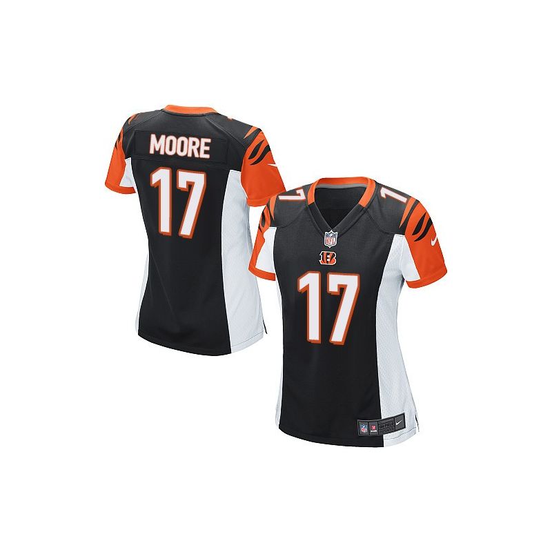 Cheap Denarius Moore Bengals Women Jersey From China Black Game #17