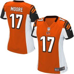 Cheap Denarius Moore Bengals Women Jersey From China Orange Game #17