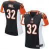 Cheap Jeremy Hill Bengals Women Jersey From China Black Game #32