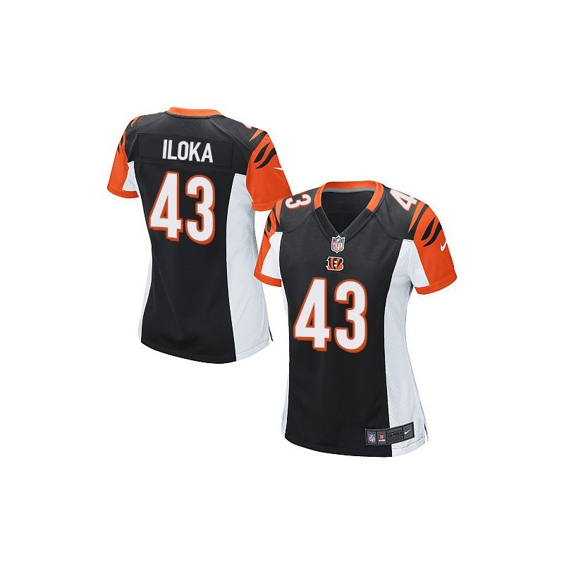 Cheap George Iloka Bengals Women Jersey From China Black Game #43