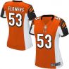 Cheap Marquis Flowers Bengals Women Jersey From China Orange Game #53