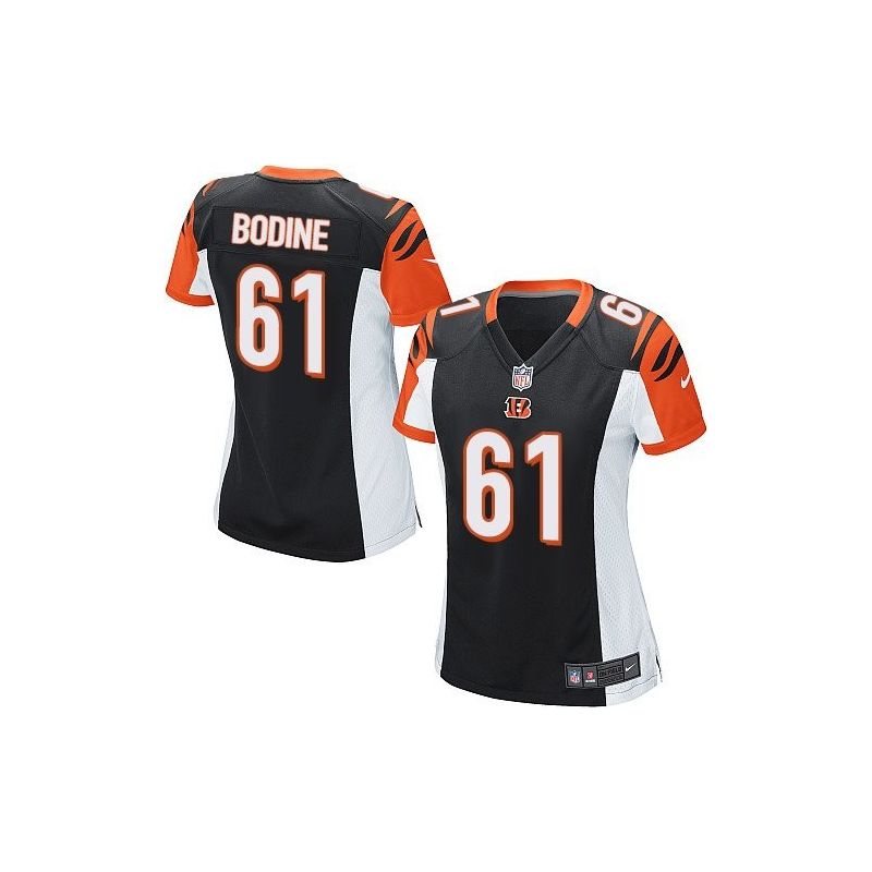 Cheap Russell Bodine Bengals Women Jersey From China Black Game #61