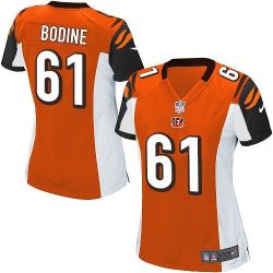 Cheap Russell Bodine Bengals Women Jersey From China Orange Game #61