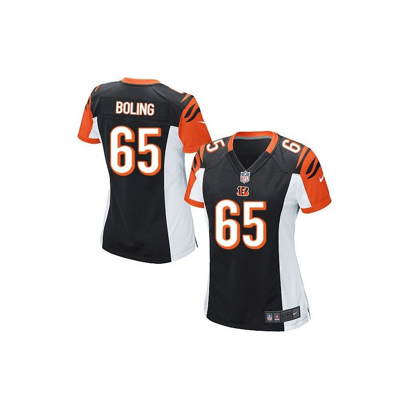 Cheap Clint Boling Bengals Women Jersey From China Black Game #65