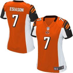 Cheap Boomer Esiason Bengals Women Jersey From China Orange Game #7