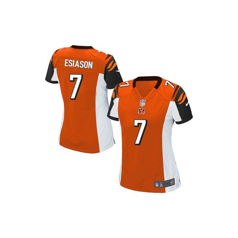 Cheap Boomer Esiason Bengals Women Jersey From China Orange Game #7