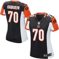 Cheap Cedric Ogbuehi Bengals Women Jersey From China Black Game #70