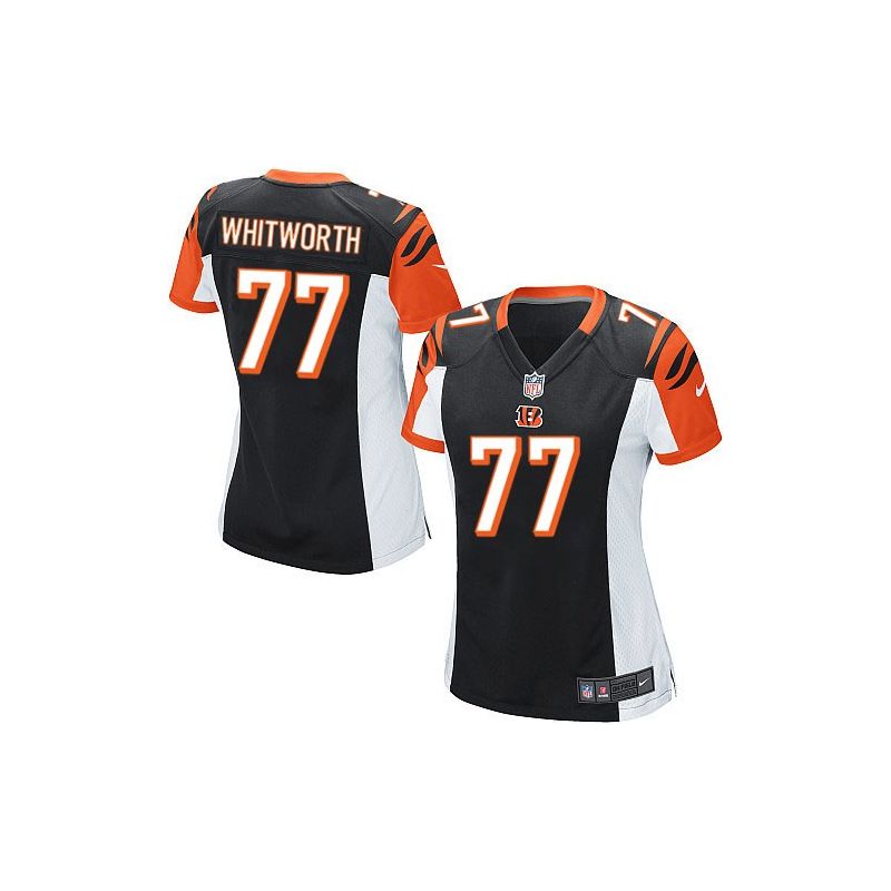 Cheap Andrew Whitworth Bengals Women Jersey From China Black Game #77