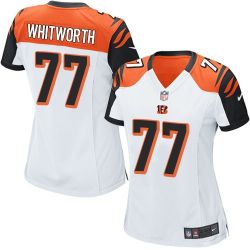 Cheap Andrew Whitworth Bengals Women Jersey From China White Game #77