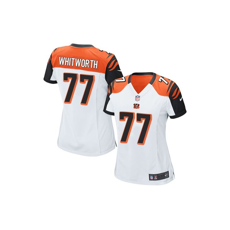 Cheap Andrew Whitworth Bengals Women Jersey From China White Game #77