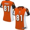 Cheap Tyler Kroft Bengals Women Jersey From China Orange Game #81