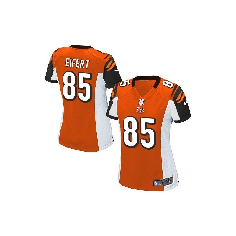 Cheap Tyler Eifert Bengals Women Jersey From China Orange Game #85