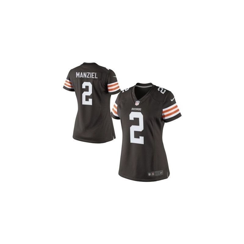 Cheap Johnny Manziel Browns Women Jersey From China Brown Game #2