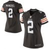 Cheap Johnny Manziel Browns Women Jersey From China Brown Game #2