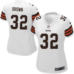 Cheap Jim Brown Browns Women Jersey From China White Game #32