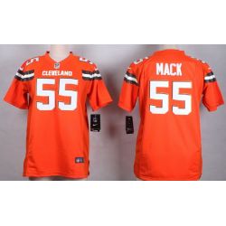 Cheap Alex Mack Browns Women Jersey From China Orange-2015 Game #55