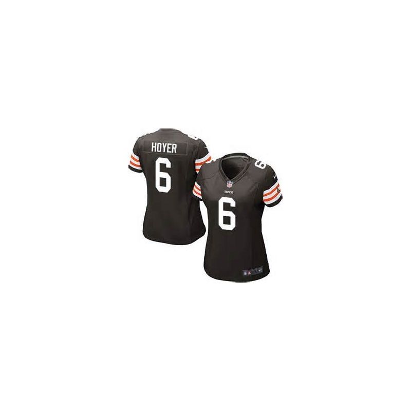 Cheap Brian Hoyer Browns Women Jersey From China Brown Game #6