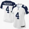 Cheap Dak Prescott Cowboys Women Jersey From China White-Thanksgiving Game #4
