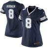 Cheap Troy Aikman Cowboys Women Jersey From China Blue Game #8