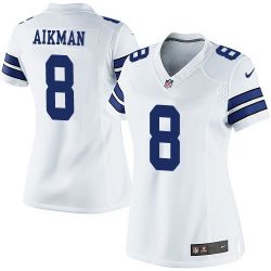 Cheap Troy Aikman Cowboys Women Jersey From China White Game #8