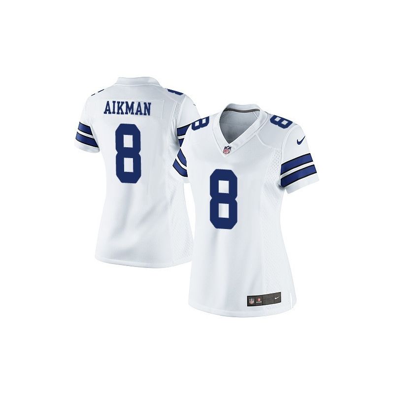 Cheap Troy Aikman Cowboys Women Jersey From China White Game #8