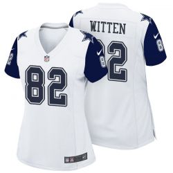 Cheap Jason Witten Cowboys Women Jersey From China White-Rush Game #82