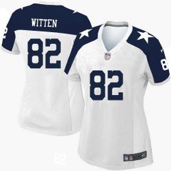 Cheap Jason Witten Cowboys Women Jersey From China White-Thanksgiving Game #82