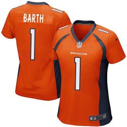 Cheap Connor Barth Broncos Women Jersey From China Orange Game #1