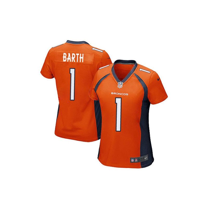 Cheap Connor Barth Broncos Women Jersey From China Orange Game #1