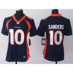 Cheap Emmanuel Sanders Broncos Women Jersey From China Blue Game #10
