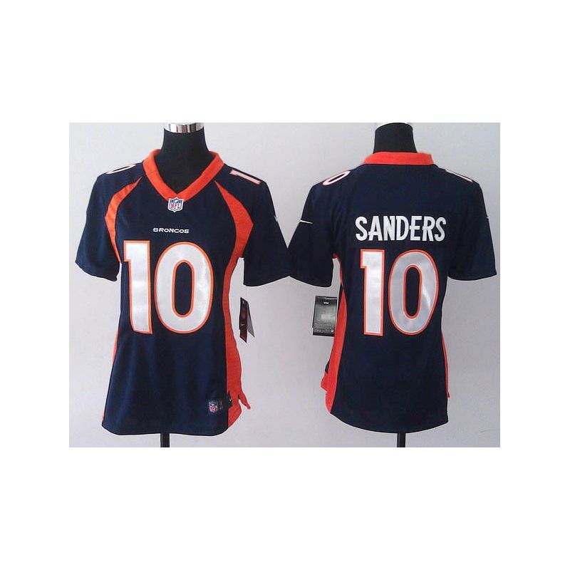 Cheap Emmanuel Sanders Broncos Women Jersey From China Blue Game #10