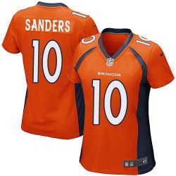 Cheap Emmanuel Sanders Broncos Women Jersey From China Orange Game #10
