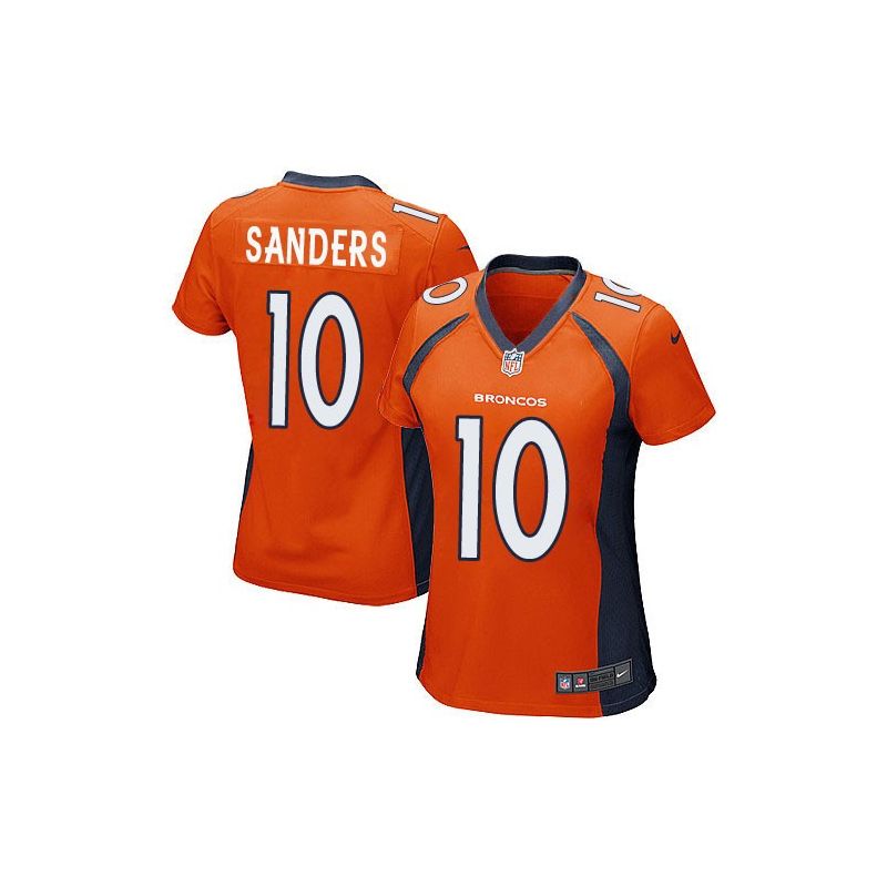 Cheap Emmanuel Sanders Broncos Women Jersey From China Orange Game #10