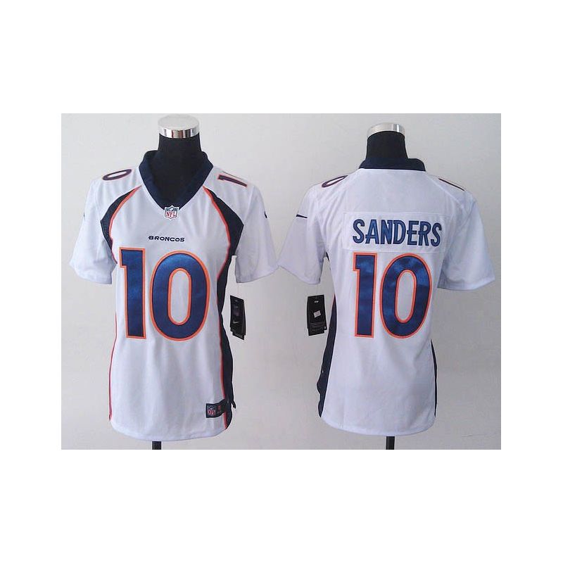 Cheap Emmanuel Sanders Broncos Women Jersey From China White Game #10