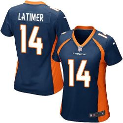Cheap Cody Latimer Broncos Women Jersey From China Blue Game #14