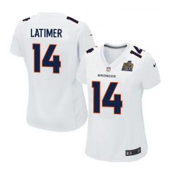 Cheap Cody Latimer Broncos Women Jersey From China White-Super-Bowl-50-Game-Event Game #14