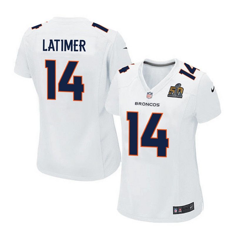 Cheap Cody Latimer Broncos Women Jersey From China White-Super-Bowl-50-Game-Event Game #14