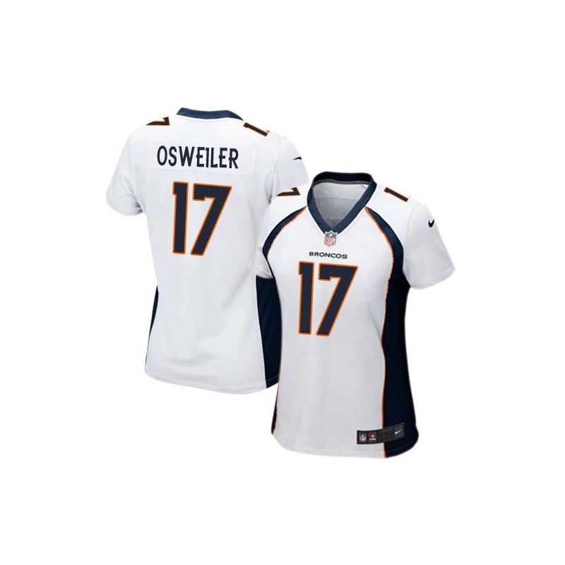 Cheap Brock Osweiler Broncos Women Jersey From China White Game #17