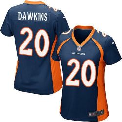 Cheap Brian Dawkins Broncos Women Jersey From China Blue Game #20