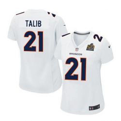 Cheap Aqib Talib Broncos Women Jersey From China White-Super-Bowl-50-Game-Event Game #21