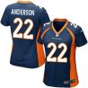 Cheap CJ Anderson Broncos Women Jersey From China Blue Game #22