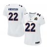 Cheap CJ Anderson Broncos Women Jersey From China White-Super-Bowl-50-Game-Event Game #22