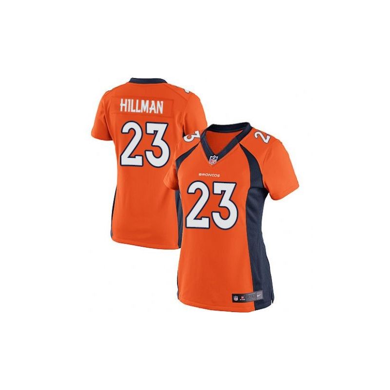 Cheap Ronnie Hillman Broncos Women Jersey From China Orange Game #23