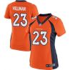 Cheap Ronnie Hillman Broncos Women Jersey From China Orange Game #23