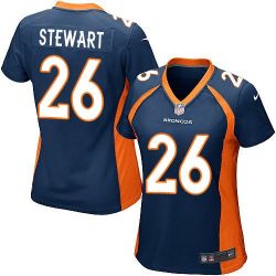 Cheap Darian Stewart Broncos Women Jersey From China Blue Game #26