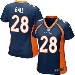 Cheap Montee Ball Broncos Women Jersey From China Blue Game #28