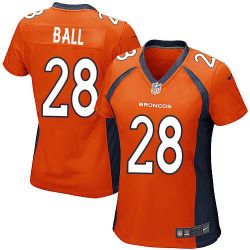 Cheap Montee Ball Broncos Women Jersey From China Orange Game #28