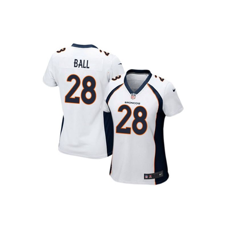 Cheap Montee Ball Broncos Women Jersey From China White Game #28